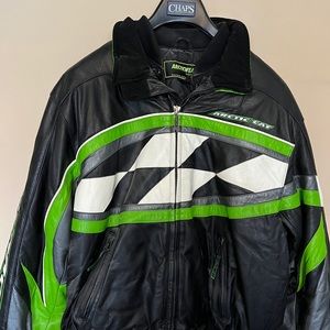Vintage leather Arctic cat 2 in one jacket combo